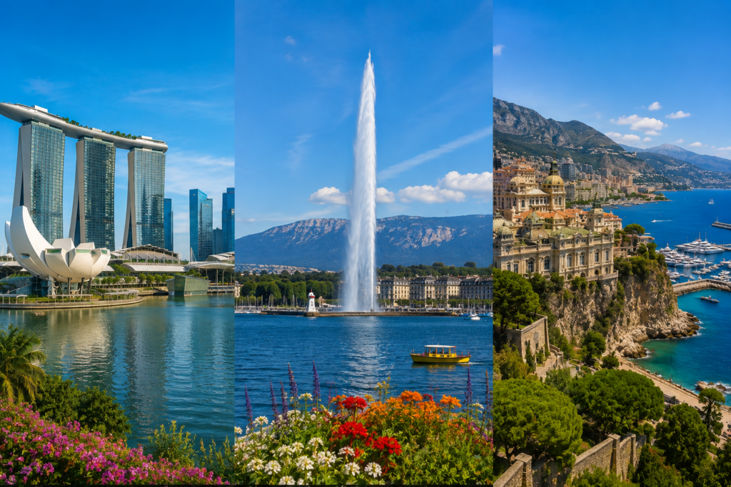Singapour, Suisse et Monaco, trois places financières prisées par les grandes fortunes