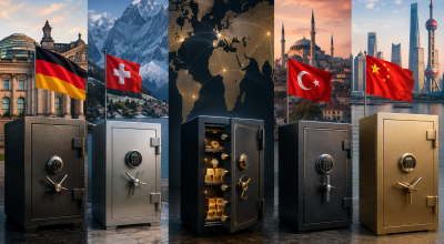 Coffres-forts comparant les savoir-faire de la Suisse, de l’Allemagne, de la Turquie et de la Chine