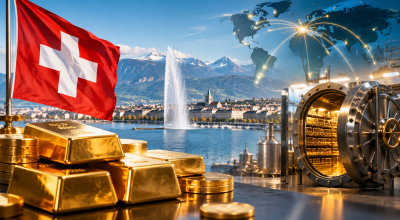 La Suisse, coffre-fort du monde avec lingots d’or, coffre-fort et Genève