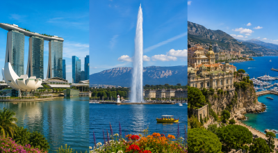 Singapour, Suisse et Monaco, trois places financières prisées par les grandes fortunes